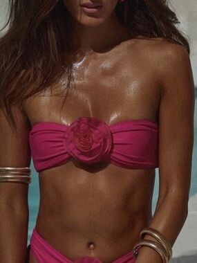 SAME SWIM ROSETTE BANDEAU TOP
